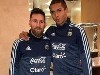 Almendra con Leo Messi