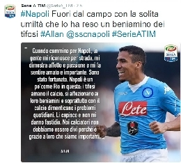 FOTO - La Serie A Tim celebra Allan: L'umilt&agrave; lo ha reso il beniamino dei tifosi