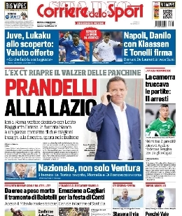 FOTO - La prima pagina del 'Corriere dello Sport': Klaassen con Danilo, e Tonelli firma