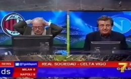Milan-Napoli 1-2, Crudeli distrutto in diretta: mani nei capelli, atmosfera funerea a TeleLombardia! (VIDEO)