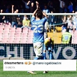 Lettera d'addio di Gabbiadini, arriva la risposta <i>social</i> di Mertens: applausi virtuali [FOTO]
