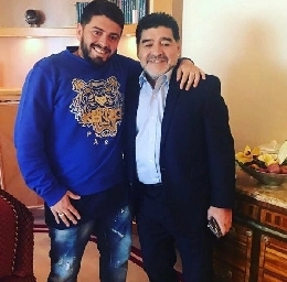 Maradona Jr: Nuovi progetti, a lavoro con pap&agrave; [FOTO]