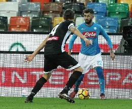 Udinese-Napoli, Hysaj meglio di chiunque altro: ben 117 palloni giocati