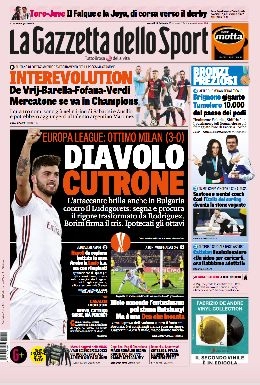 Prima pagina Gazzetta dello Sport: Napoli da copione, figuraccia con il Lipsia [FOTO]
