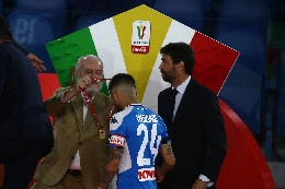 De Laurentiis ha mantenuto la promessa fatta sul terreno dell'Olimpico: ieri ha consegnato il premio
