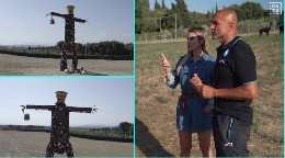 Marce e Karl, gli spaventapasseri di casa Spalletti per due persone speciali volate in cielo | FOTO