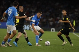 Cagliari-Napoli 0-1: intervento provvidenziale di Buongiorno su Gaetano