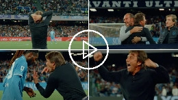 &ldquo;Corri porca tr&hellip;&rdquo;, poi l'esultanza con Stellini e Oriali: la Conte-CAM di Napoli-Monza 2-0 | VIDEO
