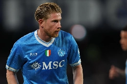 De Bruyne salta Napoli-Bologna per un trauma contusivo