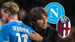 Napoli-Bologna, ultim'ora Kiss Kiss: Conte mette De Bruyne in panchina, gioca Giovane dal 1'!